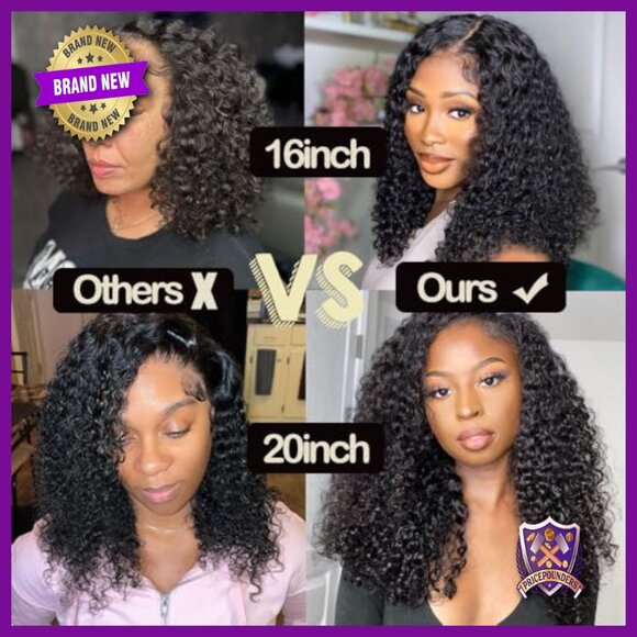 13x4 HD Lace Front Wig Human Hair Pre Plucked Deep Wave 180% Density main image 4